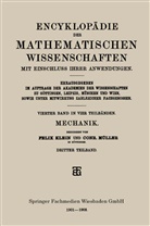 Feli Klein, Felix Klein, Conr Müller, Conr. Müller - Encyklopädie der Mathematischen Wissenschaften mit Einschluss ihrer Anwendungen