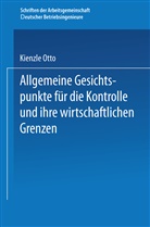 Otto Kienzle - Allgemeine Gesichtspunkte für die Kontrolle und ihre wirtschaftlichen Grenzen