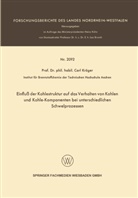 Carl Kr¿ger, Carl Kröger - Einfluß der Kohlestruktur auf das Verhalten von Kohlen und Kohle-Komponenten bei unterschiedlichen Schwelprozessen
