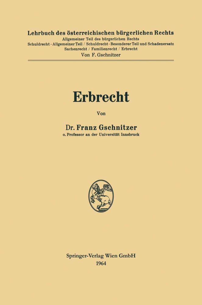 Franz Gschnitzer - Erbrecht