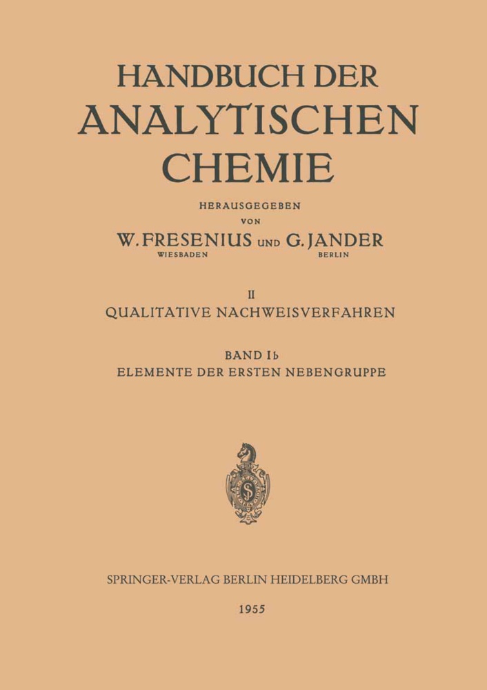 Hans Bode - Elemente der Ersten Nebengruppe - Kupfer · Silber · Gold