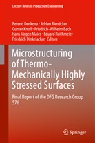 Friedrich-Wilhelm Bach, Berend Denkena, Friedrich Dinkelacker, Gunter Knoll, Gunter Knoll et al, Hans Jürgen Maier... - Microstructuring of Thermo-Mechanically Highly Stressed Surfaces