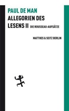 Paul de Man, Gerhard Poppenberg, Gerhar Poppenberg, Gerhard Poppenberg, Sylvia Rexing-Lieberwirth - Allegorien des Lesens II