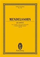 Felix Mendelssohn Bartholdy - Streichquartett f-Moll
