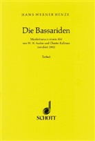 Hans Werner Henze - Die Bassariden