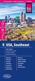 Peter Rump Verlag - Reise Know-How Landkarte USA 09, Südost (1:1.250.000). USA Southeast. Étas-Unis, sud-est. EE.UU., sureste
