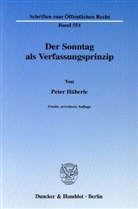 Peter Häberle - Der Sonntag als Verfassungsprinzip