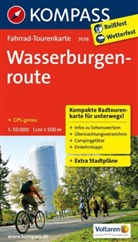 Kompass Fahrrad-Tourenkarte Wasserburgenroute