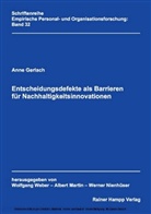 Anne Gerlach - Entscheidungsdefekte als Barrieren für Nachhaltigkeitsinnovationen