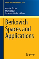 Antoine Ducros, Charle Favre, Charles Favre, Johannes Nicaise - Berkovich Spaces and Applications