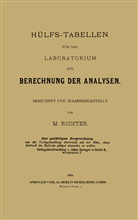 Max Moritz Richter - Hülfs-Tabellen für das Laboratorium zur Berechnung der Analysen