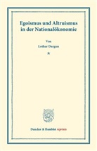 Lothar Dargun - Egoismus und Altruismus in der Nationalökonomie.