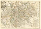 Peter Schenk, Peter (der Jüngere) Schenk - POSTKUTSCHEN - Postkutschenstreckenkarte SACHSEN, THÜRINGEN, ANHALT 1758