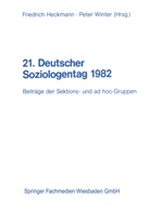 Friedrich Heckmann - 21. Deutscher Soziologentag 1982, 2 Teile