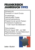 Deutsch-Französisches Institut, Kenneth A. Loparo - Frankreich-Jahrbuch 1992