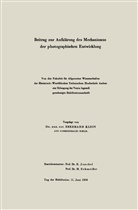 Eberhard Klein - Beitrag zur Aufklärung des Mechanismus der photographischen Entwicklung