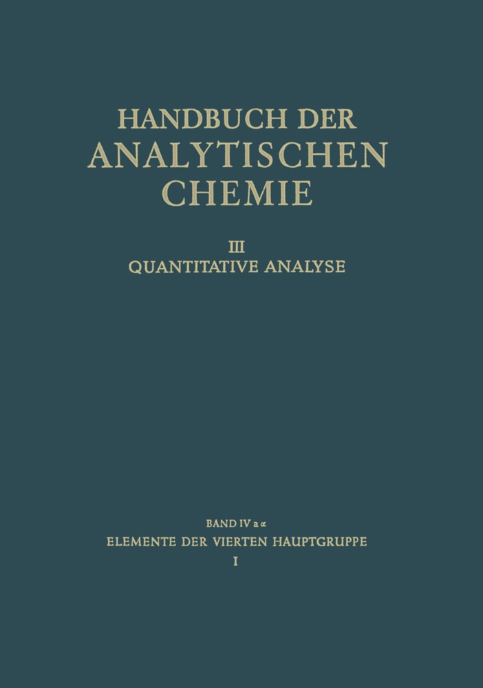 Grassmann, H Grassmann, H. Grassmann, W Prodinger, W. Prodinger - Elemente der Vierten Hauptgruppe - I Kohlenstoff · Silicium