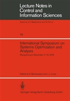 A. Bensoussan, Alain Bensoussan, Prof Bensoussan, Prof. A. Bensoussan, IRI LABORIA, Iria Laboria... - International Symposium on Systems Optimization and Analysis
