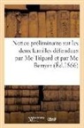 Sans Auteur, Sans Auteur, XXX - Notice preliminaire sur les deux