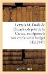 Sans Auteur, Sans Auteur, XXX - Lettre a m. emile de girardin,