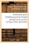 Administration, Administration Des Contributions Directe - Instruction pour l etablissement