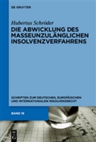 Hubertus Schröder - Die Abwicklung des masseunzulänglichen Insolvenzverfahrens