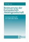 Norber Herzig, Norbert Herzig - Besteuerung der Europäischen Aktiengesellschaft