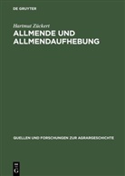 Hartmut Zückert - Allmende und Allmendaufhebung
