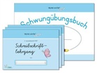 Myrtel and Bo: Klasse 1, Schreibschriftlehrgang Vereinfachte Ausgangsschrift + Schwungübungsbuch, 4 Hefte. H.1-4