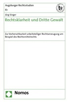 Jörg Singer - Rechtsklarheit und Dritte Gewalt