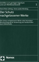 Hans-Peter Götting, Horst-Peter Götting, Anne Lauber-Rönsberg - Der Schutz nachgelassener Werke
