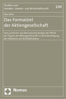 Max Birke - Das Formalziel der Aktiengesellschaft