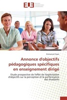 Emmanuel Gyan, Gyan-e - Annonce d objectifs pedagogiques