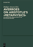 Averroes, Rüdige Arnzen, Rüdiger Arnzen - On Aristotle's "Metaphysics"