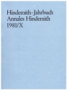 Frankfurt/Main Hindemith-Institut - Hindemith-Jahrbuch. Bd.10/1981