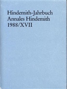 Frankfurt/Main Hindemith-Institut - Hindemith-Jahrbuch. Bd.17/1988