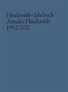 Frankfurt/Main Hindemith-Institut - Hindemith-Jahrbuch. Bd.21/1992