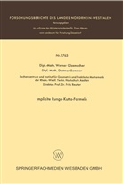 Werne Glasmacher, Werner Glasmacher, Dietmar Sommer - Implizite Runge-Kutta-Formeln
