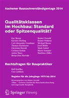Raine Oswald, Rainer Oswald - Aachener Bausachverständigentage - Jg.2014: Aachener Bausachverständigentage 2014