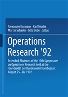 Alexander Karmann, Kar Mosler, Karl Mosler, Martin Schader, Martin Schader et al, Goetz Uebe... - Operations Research '92