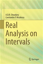 A D Choudary, A D R Choudary, A. D. R Choudary, A. D. R. Choudary, Niculescu Constantin, Constantin Niculescu... - Real Analysis on Intervals