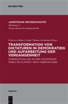 Francisc Munoz Conde, Francisco Munoz Conde, Vormbaum, Vormbaum, Thomas Vormbaum - Transformation von Diktaturen in Demokratien und Aufarbeitung der Vergangenheit