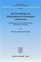 Ferdinand Kirchhof - Die Einrichtung von Bürgerämtern in Gemeinden und Kreisen.