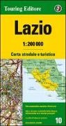Tci - Lazio 1:200.000. Carta stradale e turistica