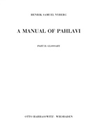 Henrik S Nyberg, Henrik S. Nyberg - A Manual of Pahlavi - 2: Glossary