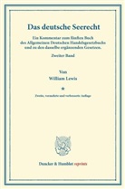 Wilhelm Lewis, William Lewis - Das deutsche Seerecht.
