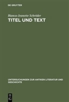 Bianca-Jeanette Schröder - Titel und Text