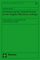 Friederike Mechel - Die Förderung des Umweltschutzes bei der Vergabe öffentlicher Aufträge