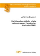 Johannes Druschel - Die Behandlung digitaler Inhalte im Gemeinsamen Europäischen Kaufrecht (GEKR)