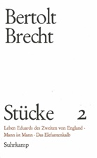 Bertolt Brecht - Stücke, 12 Bde., Ln - 2: Erste Stücke. Tl.2